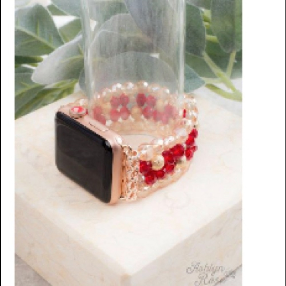 Rose Good & Red Apple Watch Band